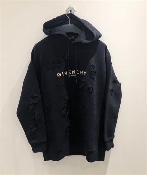 blurred givenchy paris sweatshirt|Givenchy destroyed hoodie.